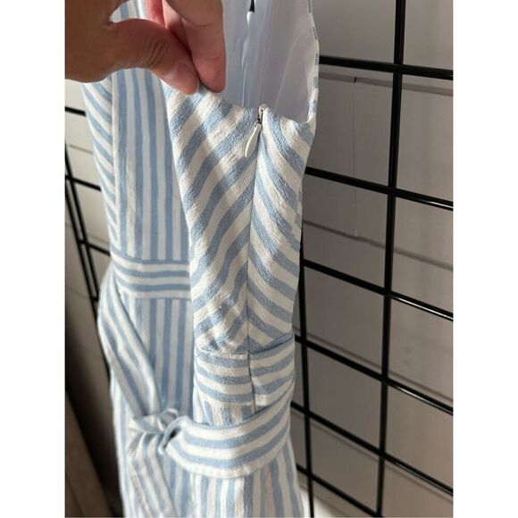 Sugar Lips Lynsea Striped Romper Womens M Blue White Coastal Boho Cottagewear - Picture 5 of 12